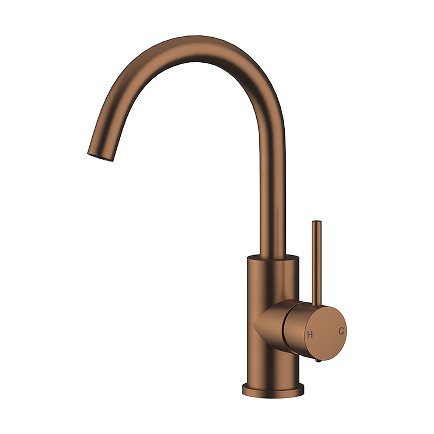 Basin mixer in Brushed Copper